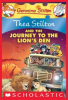Book cover for "Thea Stilton and the Journey to the Lion's Den".