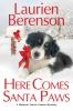 Book cover for "Here comes Santa paws".