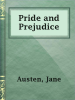 Book Cover for "Pride and Prejudice"
